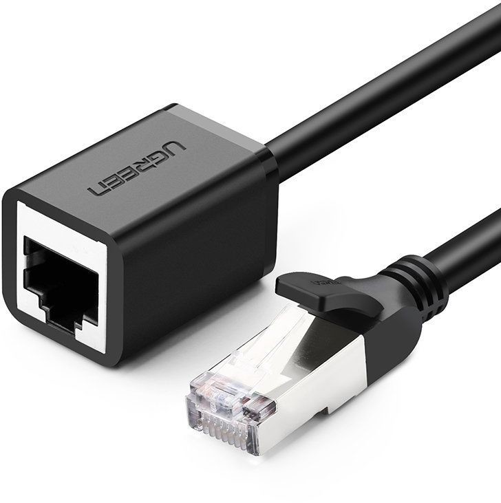 Ugreen przedłużacz kabel internetowy Ethernet RJ45 Cat 6 FTP 1000 Mbps 1 m czarny (NW112 11279) - 1 NW112 11279