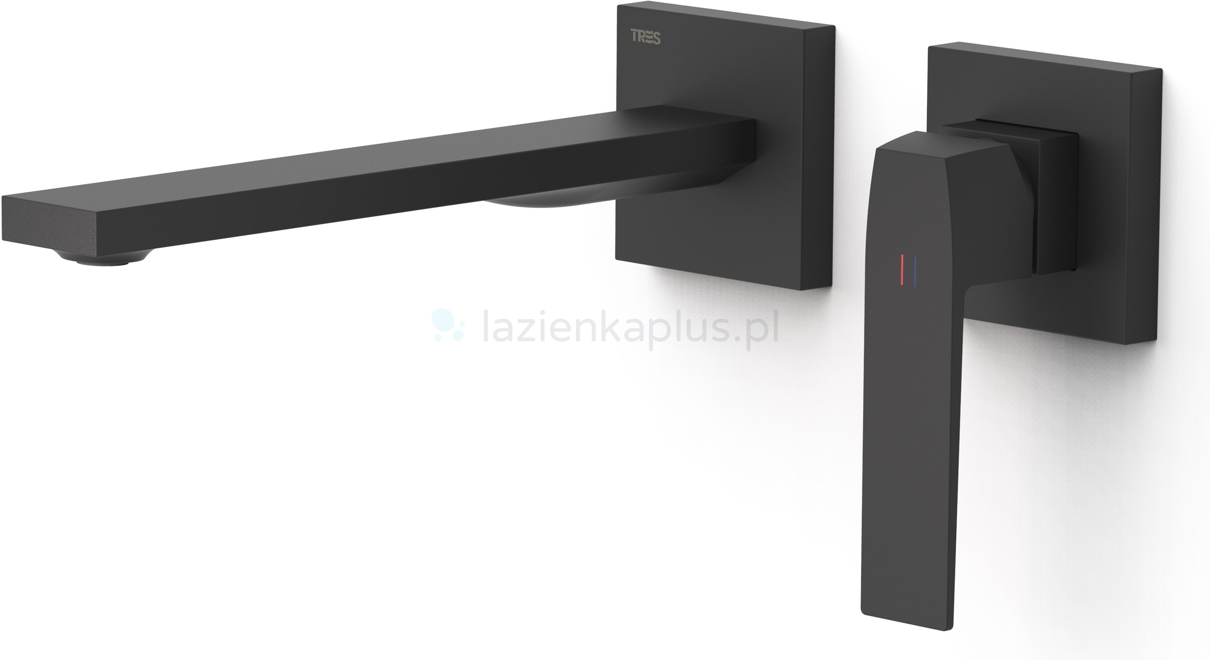Tres Slim Exclusive bateria umywalkowa czarny 20230002NM