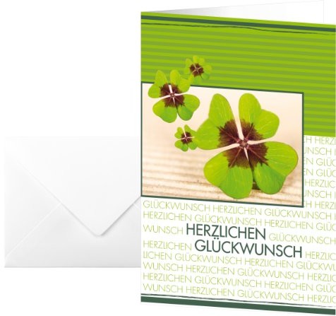 Sigel Glückwunschkarten 17 x 11,5 cm, 10 sztuk, incl. białe koperty DS004
