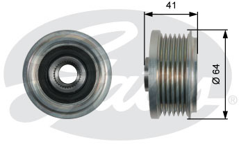 GATES Alternator - sprzęgło jednokierunkowe GATES OAP7162