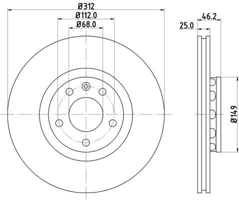 HELLA PAGID Tarcza hamulcowa PAGID 8DD355107-521