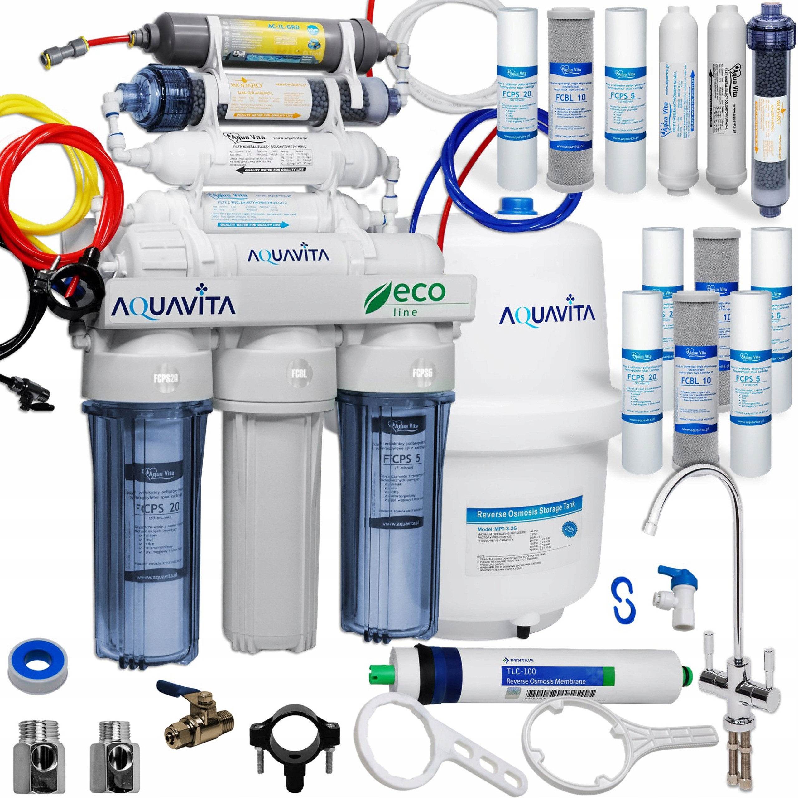 RO8 Filtr Do Wody Osmoza Jonizator Strukturyzator