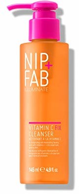 Nip+Fab Nip + Fab Vitamin C Fix | Żel Do Mycia Twarzy z Witaminą C | Rozjaśniający i Nawilżający Płyn do Mycia Twarzy | Tonizujący Żel do Twarzy | 145 ml