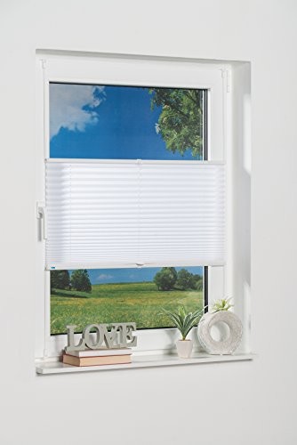 K-home roleta plisowana Palma z systemem zatrzaskowym Klemmfix, biały, 85 x 130 cm 421614-24