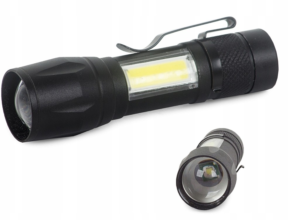 BAILONG Latarka Klasyczna Mini Cree Zoom Xp-e Cob