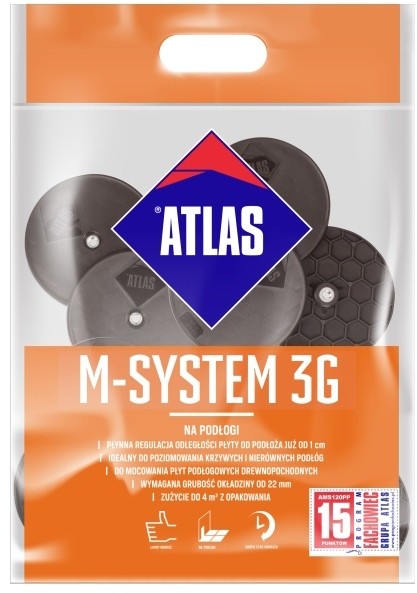 Atlas Łączniki do mocowania płyt na podłogach M-System 3G L 110 T-SS0005-AT-0011