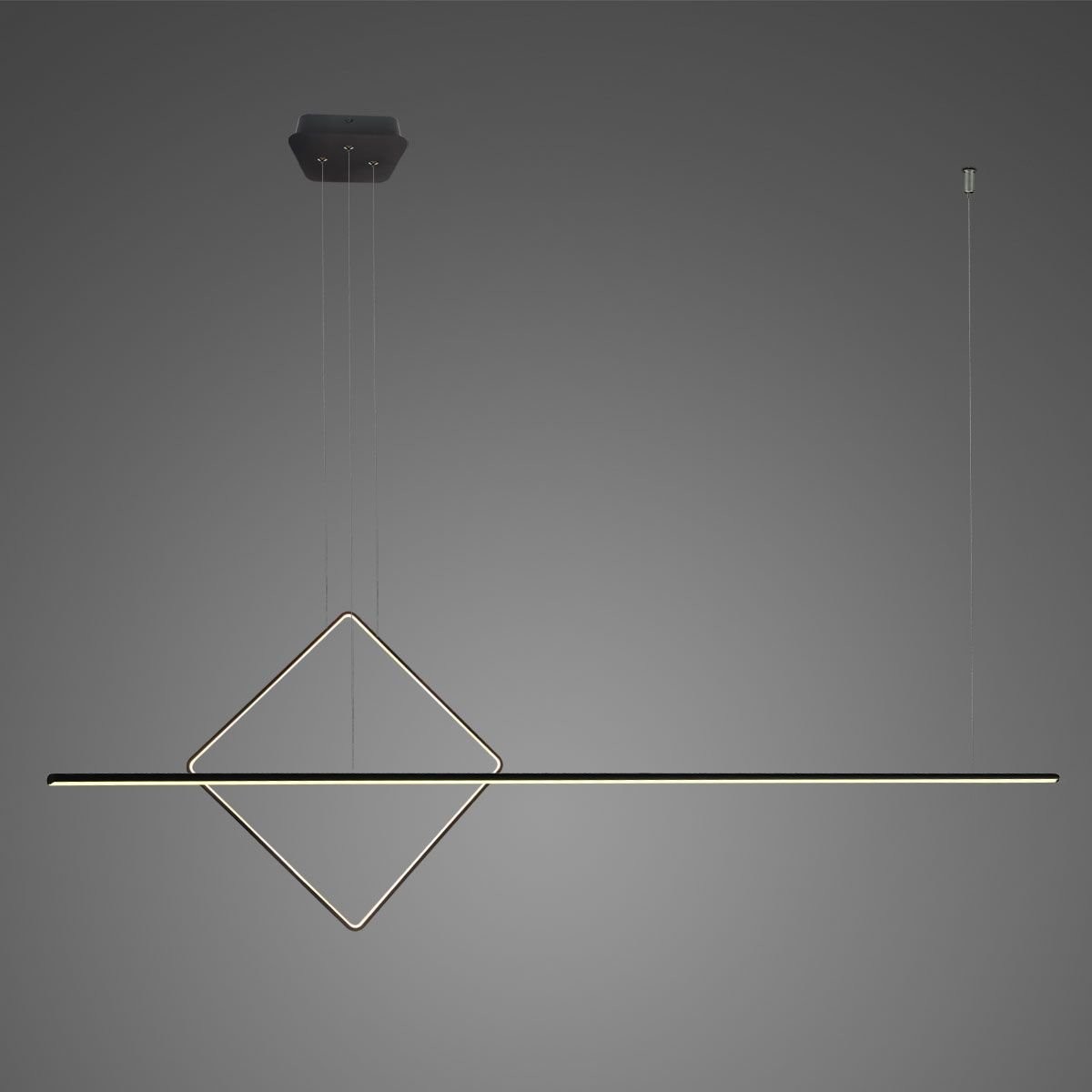 Altavola Design Lampa wisząca Nowoczesna lampa sufitowa ledowa nad stół Altavola Linea No.2 okręgi LED LA087/PD_40_4k_black LA087/PD_40_4k_black