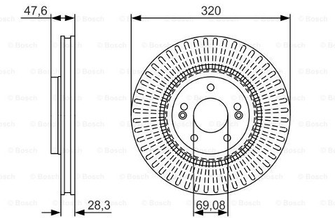 BOSCH Tarcze hamulcowe (komplet 2 sztuk) 0 986 479 A21