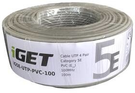 Zdjęcia - Kabel Przewód UTP iGET, kat.5e, 100m iG5E-UTP-PVC-100