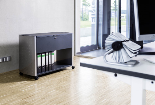 Durable Wózek na teczki zawieszane Design Line 100 Top antracytowy/srebrny 3080-