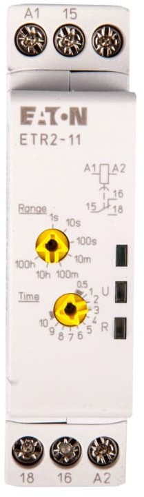 Eaton Przekaźnik czasowy 1P 3A 0,05sek-100h 24240V AC 2448V DC opoźnione załączenie ETR2-11 262684