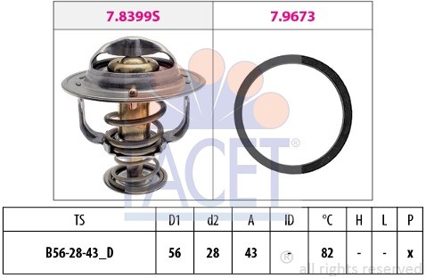 FACET Termostat, środek chłodzący 7.8683