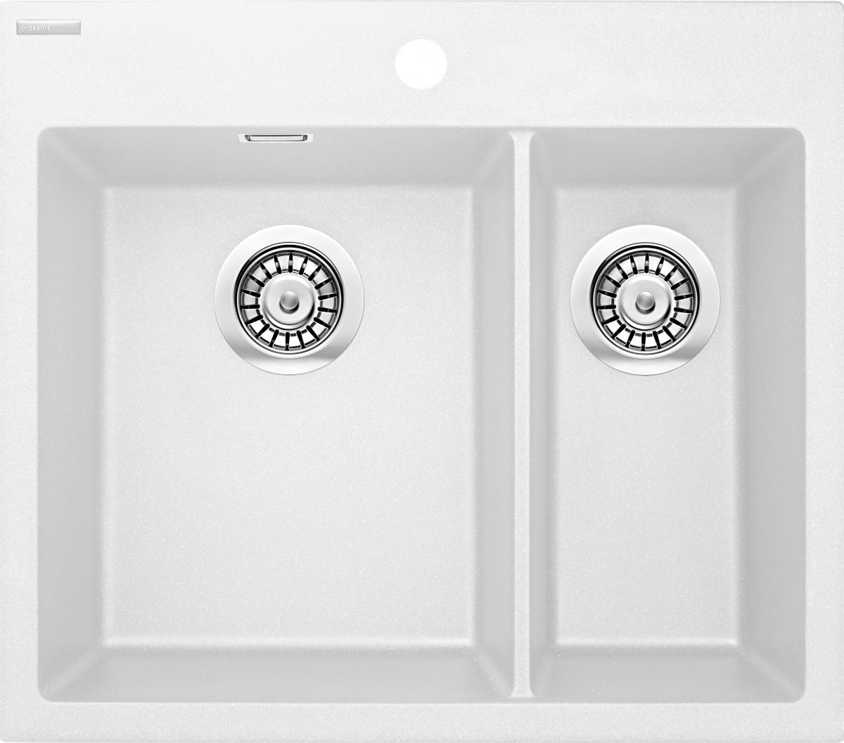 Deante Zlewozmywak granitowy Eridan 1,5-komorowy bez ociekacza alabaster ZQEA503