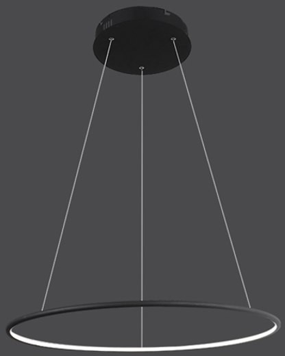 Altavola Design ADesign nowoczesna lampa Ledowe Okręgi No. 1 czarny in 4k LA073/P_80_in_4k_black