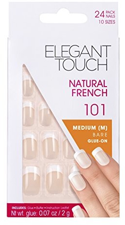 Unbekannt Gwoździe Elegant Touch Natural French  101 Bare (M) 4020415