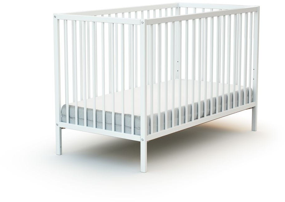 AT4 łóżeczko dziecięce Webaby 60x120 cm biały