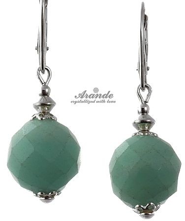 Arande piękne kolczyki AMAZONIT NATURALNY SREBRO