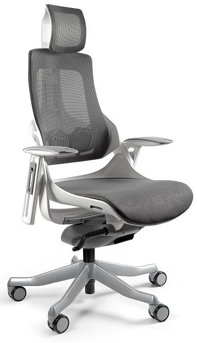 Unique Meble Fotel biurowy WAU biały/siatka