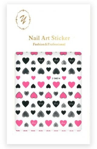 Nail Art Allepaznokcie Naklejki do paznokci cienkie samoprzylepne Sticker pink Nr Z-D4214