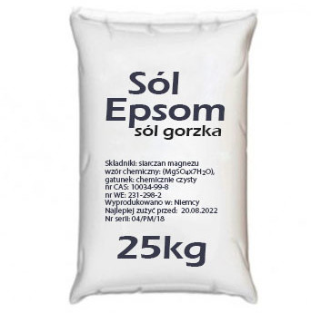Sól Gorzka Epsom Siarczan Magnezu 25kg