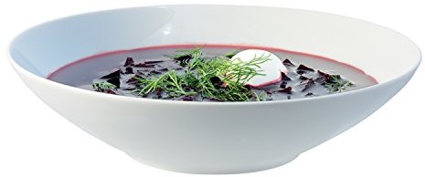 LSA International do zupy talerz/talerz do makaronu, 24 cm, biały, 4 sztuki P097-24-997