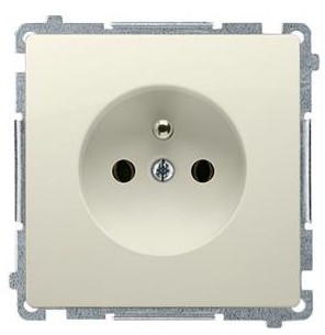 Kontakt Simon Kontakt_Simon Gniazdo wtyczkowe z uziemieniem (moduł) 16A. 250V. szybkozłącza beż BMGZ1C.01/12
