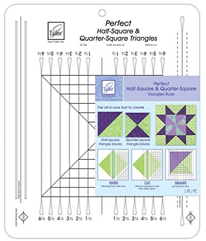 June Tailor June Tailor 25 cm 1/2 x 30 cm idealna pół-kwadratowa i ćwierćkwadratowa trójkąty linijka 086914