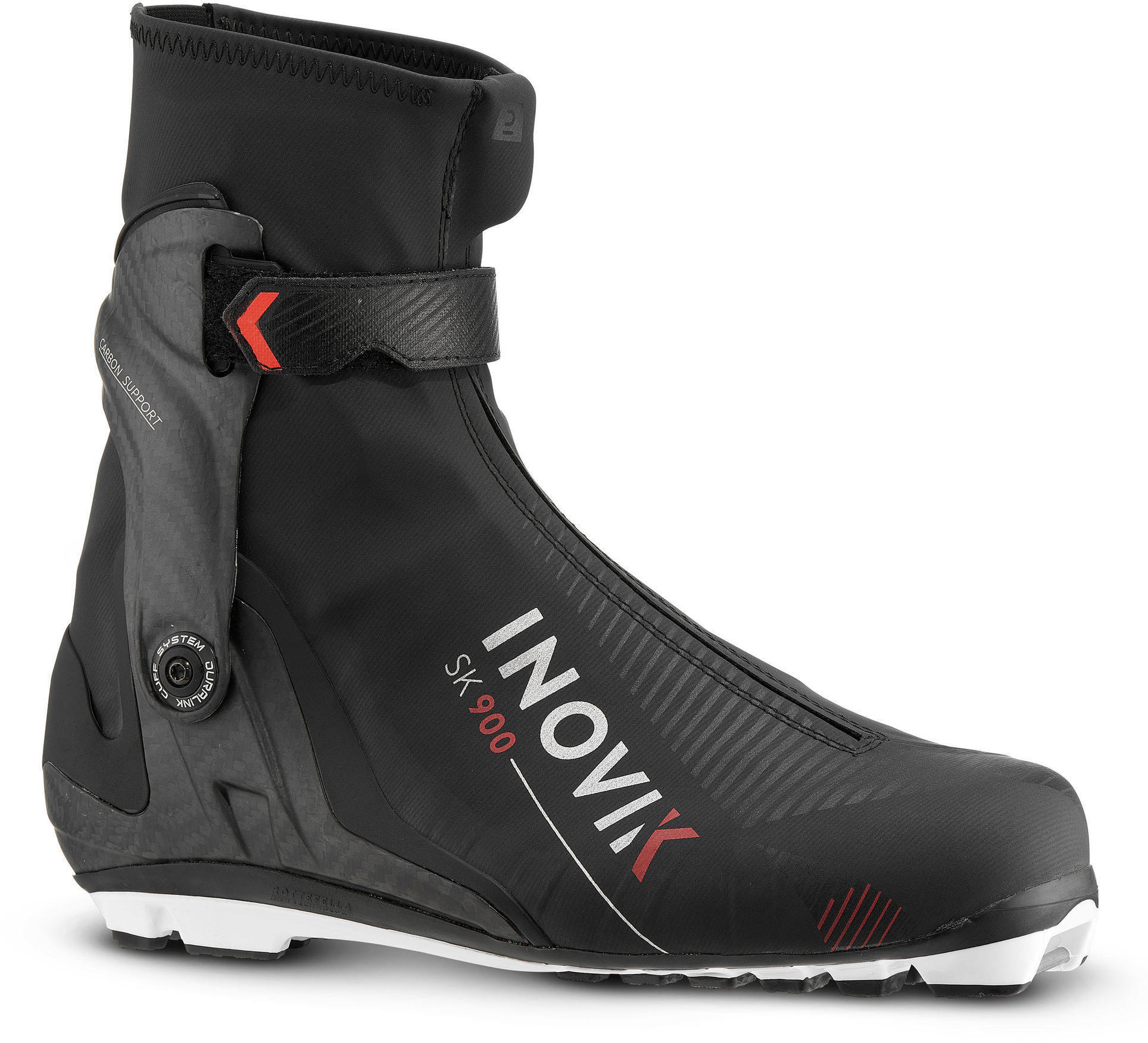INOVIK Buty narciarskie skate XC S 900 dla dorosłych unisex Czarny, Czerwony, Pomarańczowy