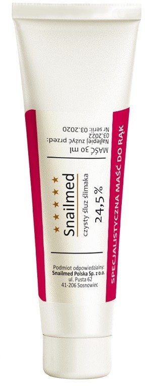 Snailmed - Maść specjalistyczna do rąk ze śluzem ślimaka 30ml