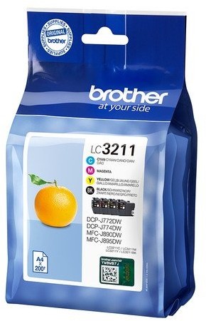 Brother LC 3211 Multi Pack lc3211valdr VE 1 sztuki do MFC-j890dw DCP-j772dw  oryginalne  ink cartridge (lc3211val) LC3211VAL