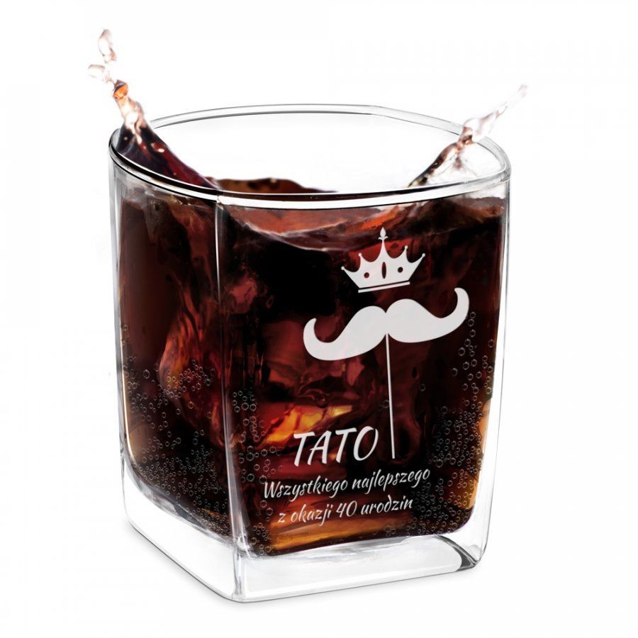 Murrano Szklanka do Whisky Grawer dla Taty SZC-052