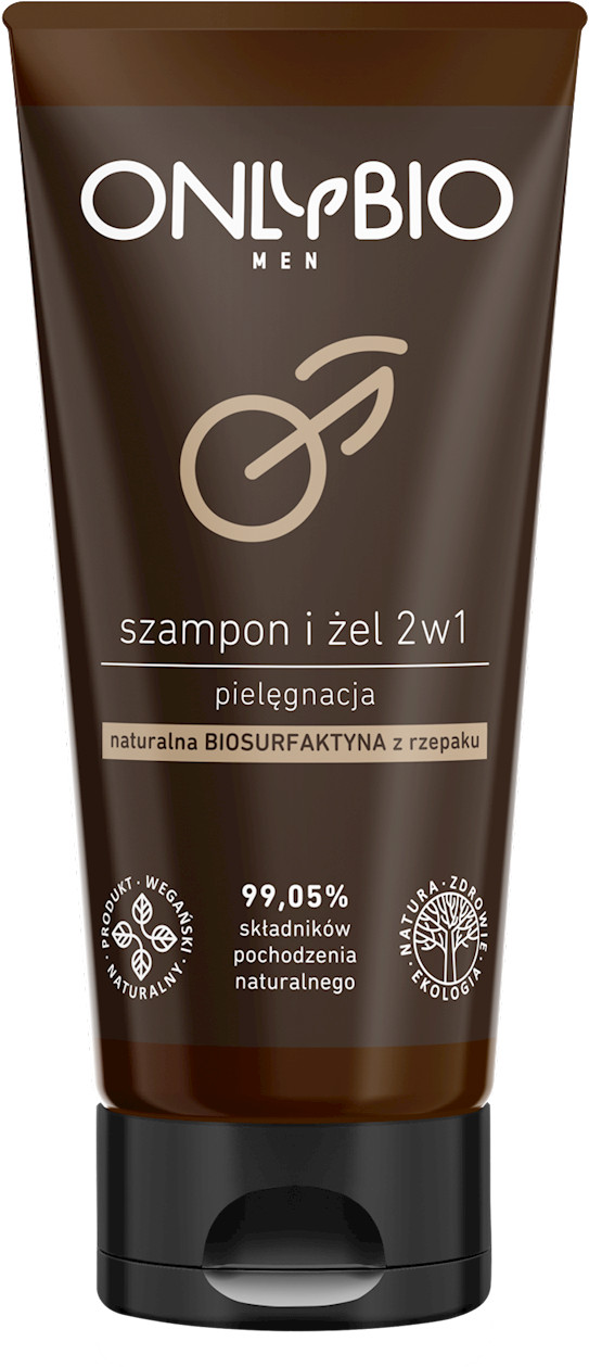 Bio ONLY SZAMPON I ŻEL 2w1 PIELĘGNACYJNY DLA MĘŻCZYZN TUBA 200 ml - ONLY