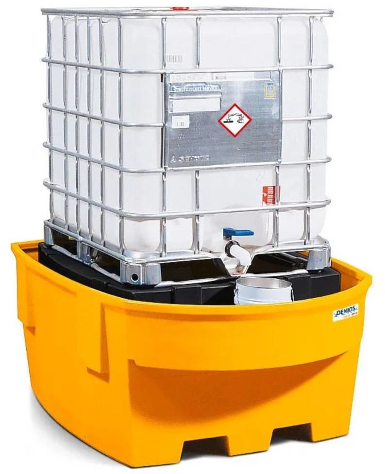 722 DENTA Wanna wychwytowa z polietylenu PE) na 1 IBC ze stojakiem nośnym z PE i strefą nalewania 1380x1800x760 1000L 72279405 79405-uniw