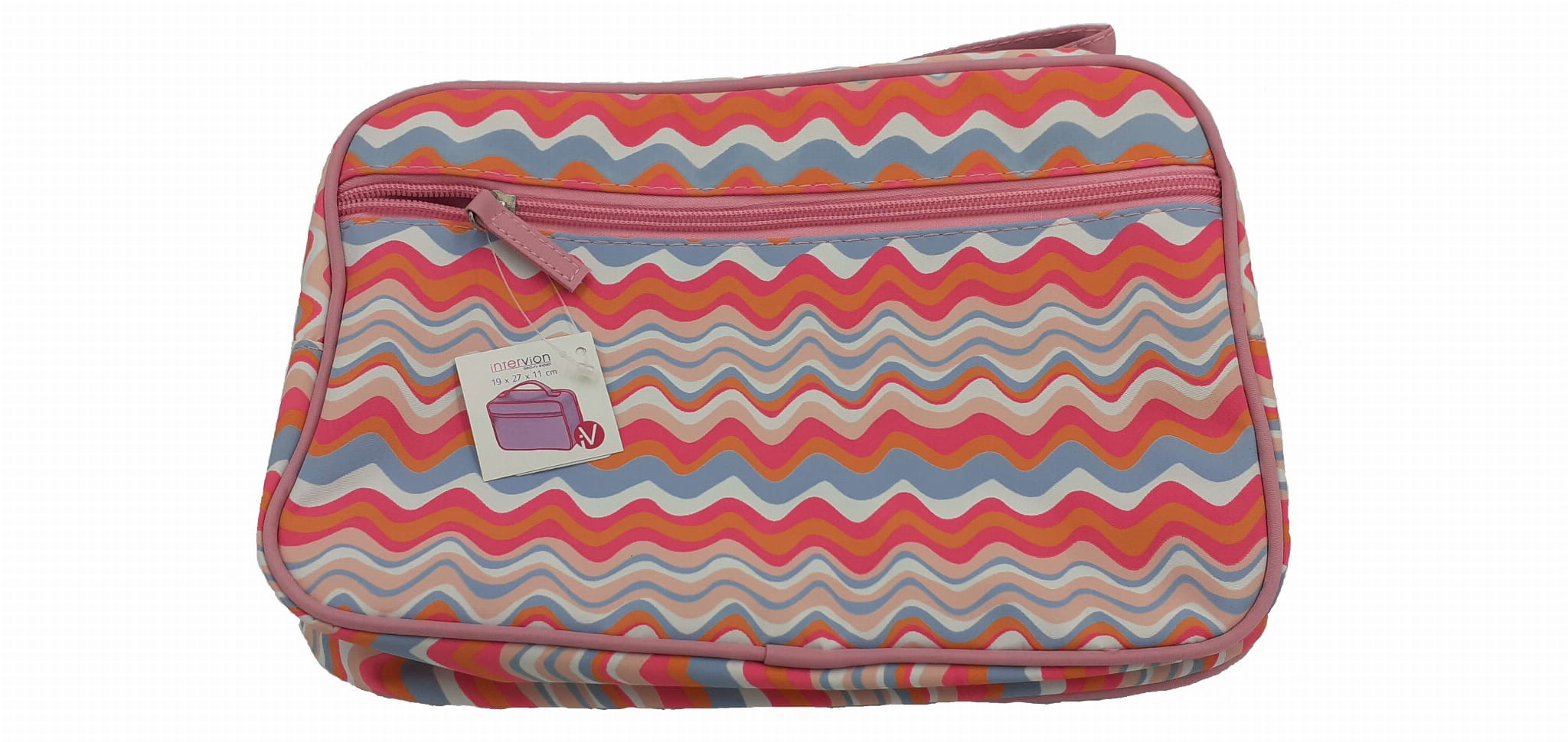 INTER VION Kosmetyczka damska kolorowe fale 21x 13cm 144552