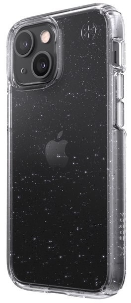 Speck Presidio Perfect-Clear with Glitter - Etui iPhone 13 Mini z powłoką MICROBAN (Clear/Platinum Glitter) 141659-9508