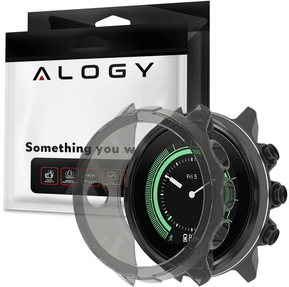 Alogy Etui silikonowe Alogy case do Suunto 9 Peak 43 mm Czarne 12033X1