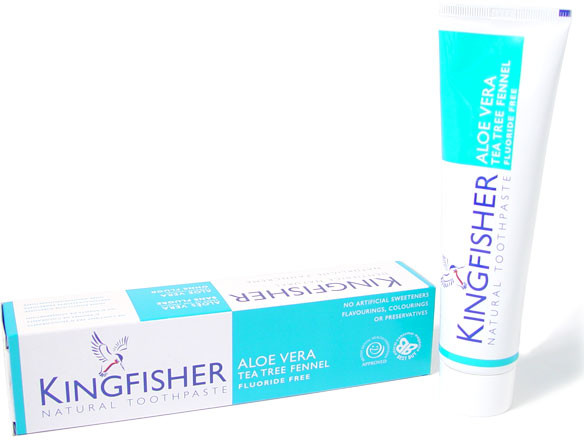 Kingfisher Pasta do zębów aloes olejek herbaciany &amp koper włoski bez dodatku fluoru 100ml KINGF05