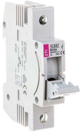 Eti-Polam Rozłącznik bezpiecznikowy 1P 6A D01 VLD01 002261001
