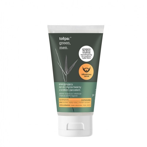 Tołpa green, men Żel energizujący do mycia twarzy z krótkim zarostem 150ml
