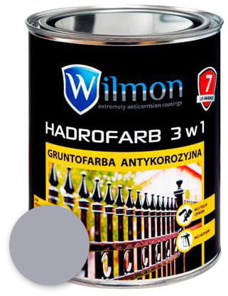 Wilmon Gruntofarba antykorozyjna Hydrofarb 3 w 1 Wilmon srebrna 0,75 l