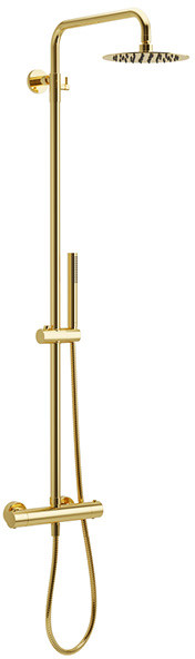Actima TERMO ROUND Zestaw prysznicowy termostatyczny Rain Złoty ARAC.SY.107GL