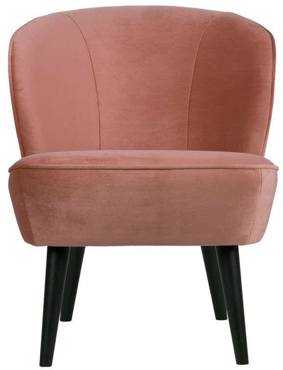 Woood Woood Fotel Sara z aksamitu postarzany różowy 375690-31