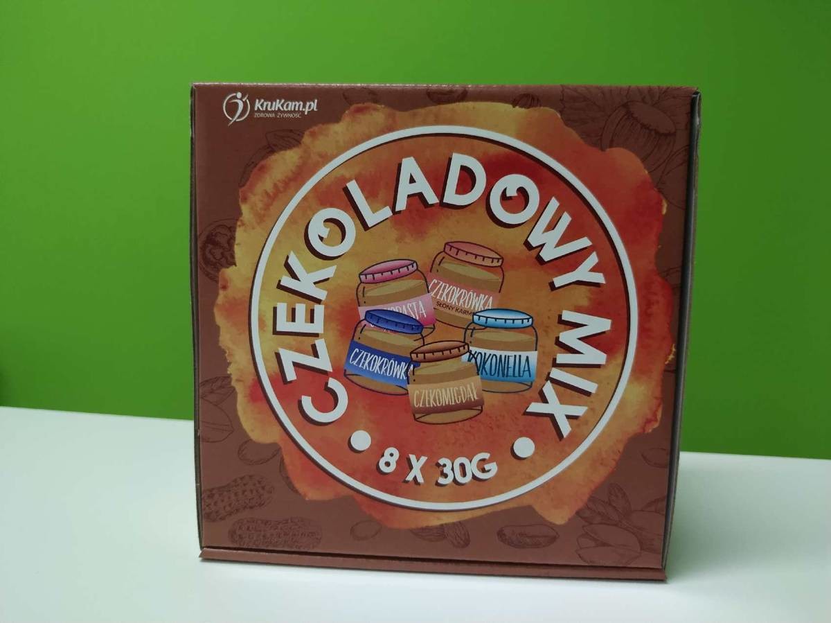KruKam Zestaw Past Czekoladowy MIX 100% 8 x 30 g