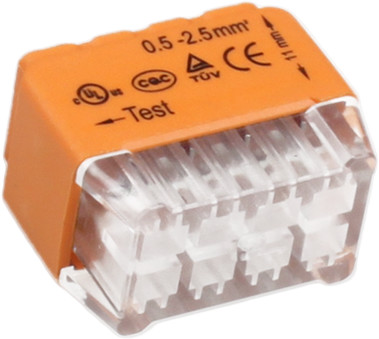 Geberit instalacyjna wciskana 8-przewodowa dwurzędowa na drut 0,75-2,5mm2 IEC 300V/24A 10 szt. OR-SZ-8004/8/10