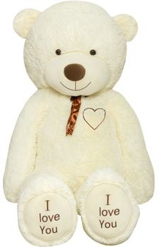 TEDBI Duży Miś Pluszowy TEDBI Pluszak Maskotka Gigant B01 220cm Kremowy B01220KREMOWY