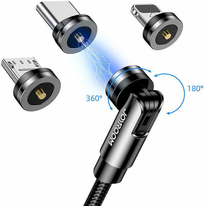 Zdjęcia - Kabel Joyroom 3w1 magnetyczny  przewód USB - Lightning / USB Typ C / micro 