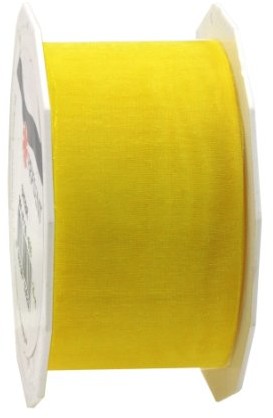 Unbekannt Taśma Organza Sheer Żółty 1st. b40 mm 6014025-605
