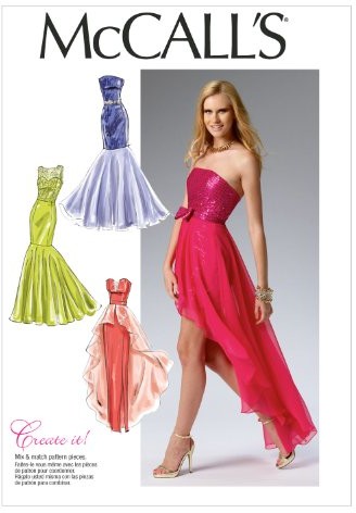 McCall Pattern Company mccalls wzory, szycie cięcia w przypadku sukienka elegancki damski m6838 M6838E50
