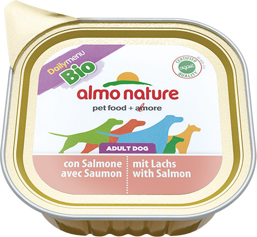 Almo Nature Daily Menu BIO Dog Łosoś szalka 6x100g