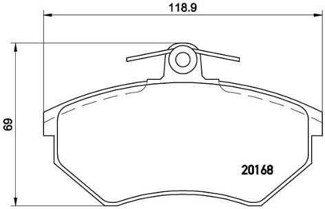 BREMBO Zestaw klocków hamulcowych, hamulce tarczowe P 85 015